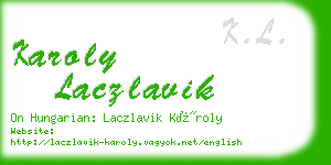 karoly laczlavik business card